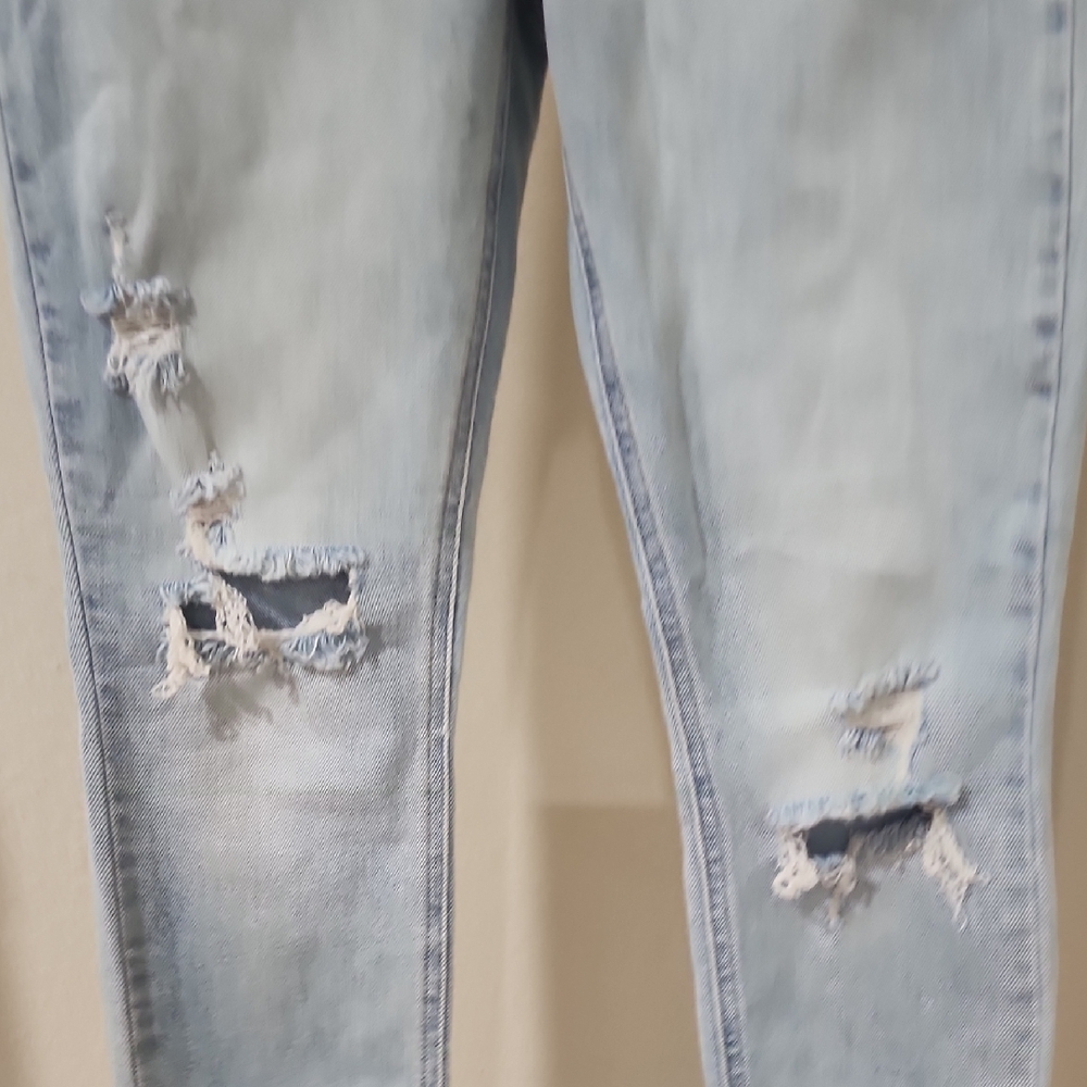 Oasis Light Blue Distressed Skinny Jeans - Picture 5 of 6